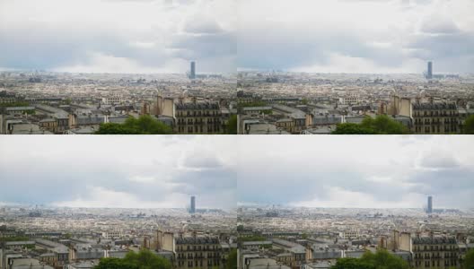 巴黎城市天际线高清在线视频素材下载