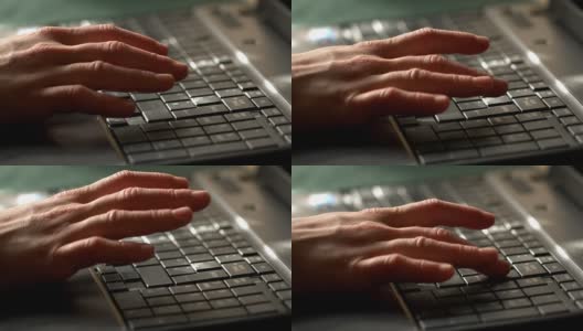 手在键盘上打字高清在线视频素材下载