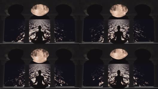 月光下的冥想高清在线视频素材下载