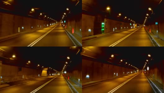车辆在隧道中行驶高清在线视频素材下载