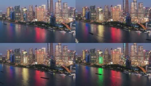 时间流逝/4k/上海天际线/中国上海高清在线视频素材下载
