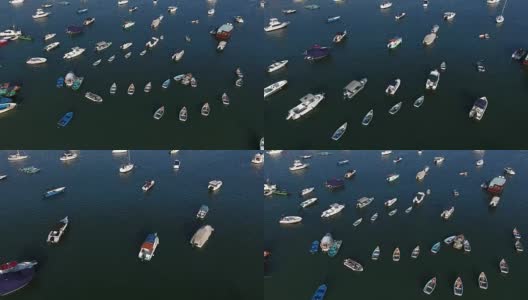 无人机俯瞰香港码头高清在线视频素材下载