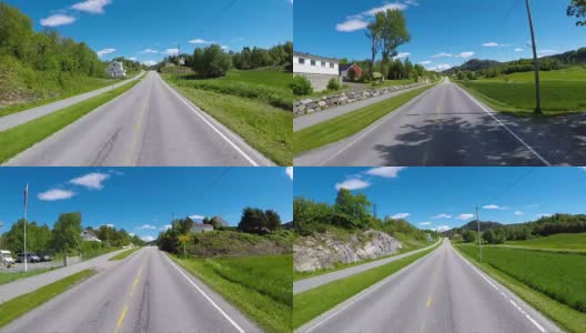在挪威的路上驾驶汽车高清在线视频素材下载