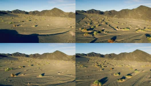 中国新疆戈壁沙漠航拍图。高清在线视频素材下载