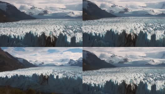 雪山冰川冰山的背景云在南极洲。高清在线视频素材下载