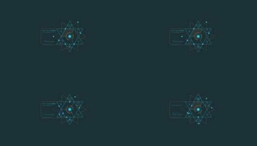 星形HUD元素的循环动画。高清在线视频素材下载