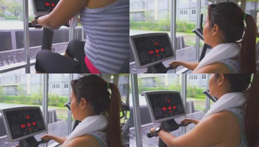 使用健身器械的亚洲女性高清在线视频素材下载