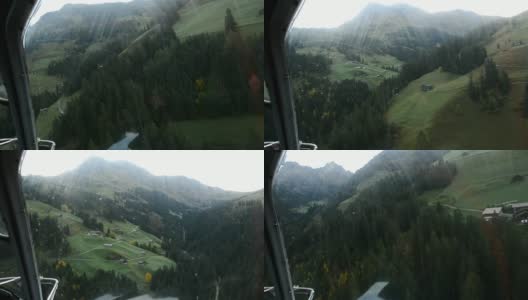 从直升机上飞过瑞士阿尔卑斯山的画面高清在线视频素材下载