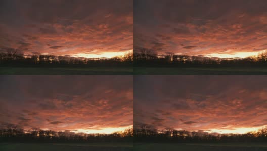 高清时间流逝:日落时的Cloudscape高清在线视频素材下载