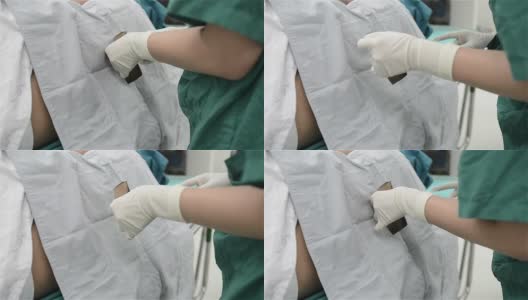 麻醉医师刺入硬膜外腔高清在线视频素材下载
