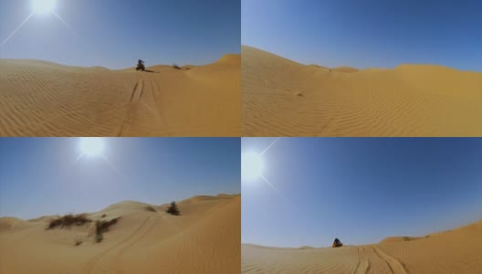 在撒哈拉沙漠附近的Ksar Ghilane绿洲，突尼斯/非洲高清在线视频素材下载