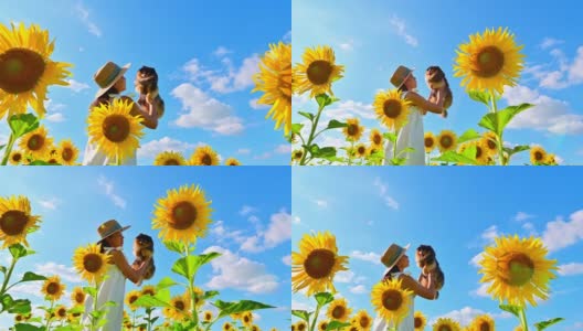 欢快的太阳花朵高清在线视频素材下载