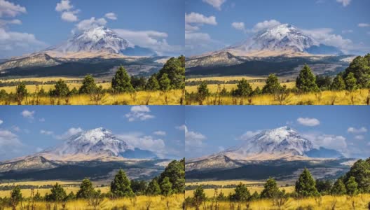 墨西哥波波卡特佩特火山全景高清在线视频素材下载