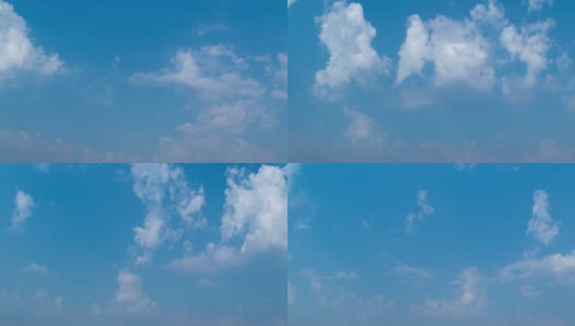 美丽的天空和云彩的背景。积云的天空与云天气的自然。Cloudscape 4K时间推移。高清在线视频素材下载