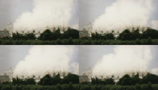 炼油厂烟高清在线视频素材下载
