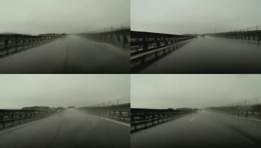 在下雨的高速公路上开车高清在线视频素材下载
