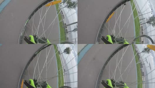 骑在自行车道上高清在线视频素材下载