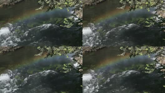 HD:瀑布和彩虹高清在线视频素材下载