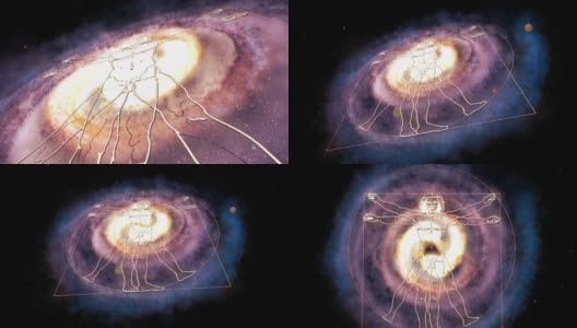 维特鲁威星系空间高清在线视频素材下载