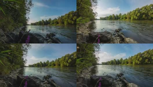 T/L 8K拍摄了河边的美丽景色高清在线视频素材下载