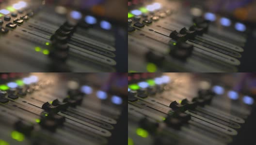 声音混音器的增益滑块移动高清在线视频素材下载