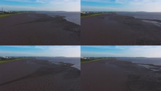 塞文海滩的无人机录像高清在线视频素材下载