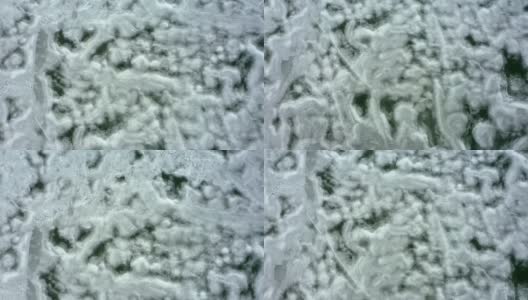 飞过俄勒冈州结冰的湖面高清在线视频素材下载