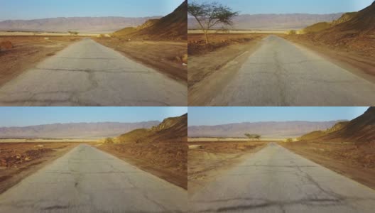 穿越沙漠的古道高清在线视频素材下载