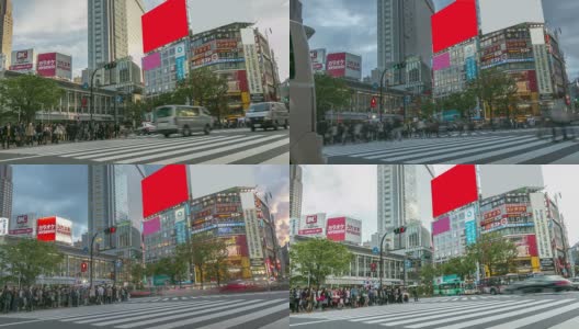 涩谷Japan_intersection_Timelapse_HD高清在线视频素材下载