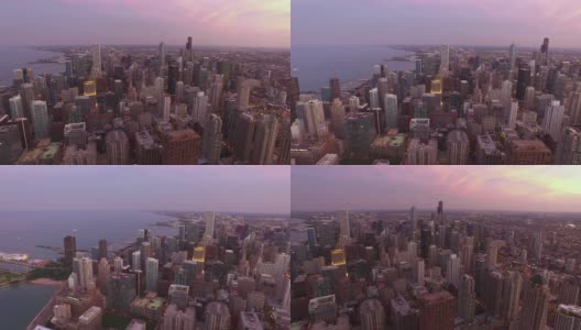 空中伊利诺斯州芝加哥高清在线视频素材下载
