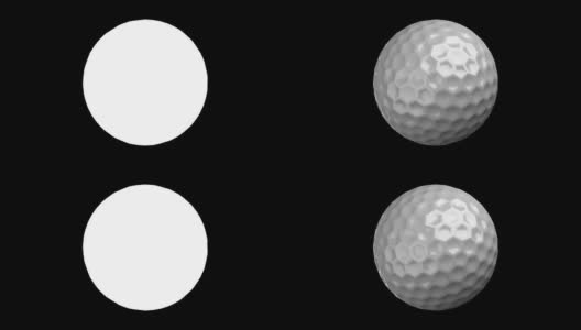 高尔夫球在黑色bg高清在线视频素材下载