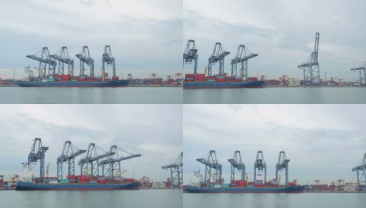 港口集装箱码头来运输你的产品高清在线视频素材下载