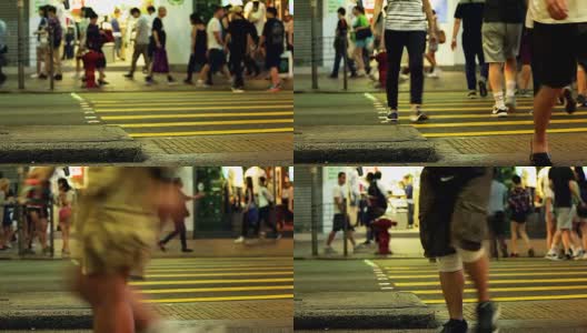 HD:在香港过马路的人高清在线视频素材下载