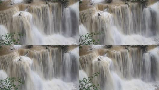 莲森林，泰国北碧府的怀美卡明瀑布高清在线视频素材下载
