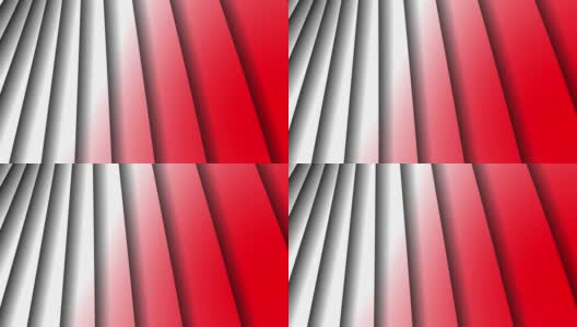 白色和红色的彩色条纹线背景。4k镜头的动画线条条纹高清在线视频素材下载