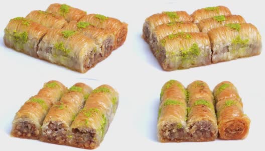 土耳其甜点果仁蜜饼高清在线视频素材下载