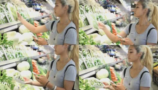 青少年购买蔬菜高清在线视频素材下载