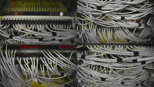 计算机电缆网络向下倾斜(手持)高清在线视频素材下载