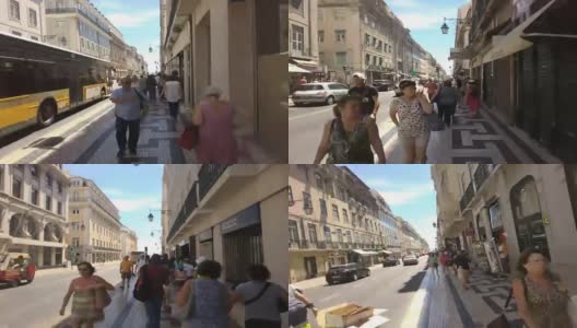 在里斯本的Rua do Ouro街高清在线视频素材下载