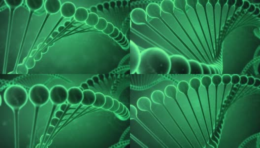绿色的DNA串高清在线视频素材下载