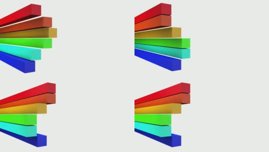 彩色彩虹条环(全高清)高清在线视频素材下载
