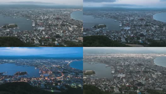 高清昼夜延时:日本北海道函馆高清在线视频素材下载