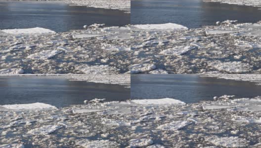春天河里的冰融化了高清在线视频素材下载