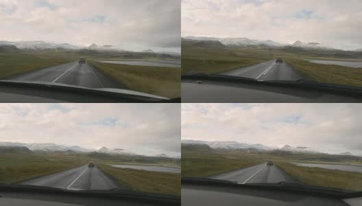 在冰岛荒野的公路旅行高清在线视频素材下载