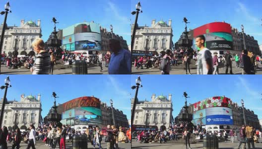 皮卡迪利广场，牛津和摄政街，英国伦敦高清在线视频素材下载