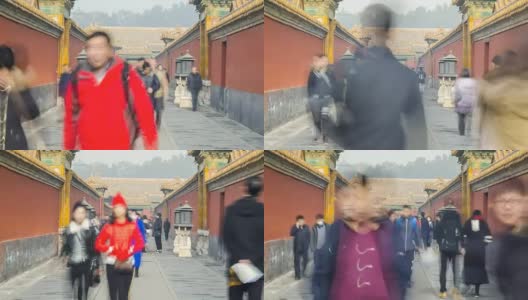 淘金:一群旅客是属于红墙的高清在线视频素材下载