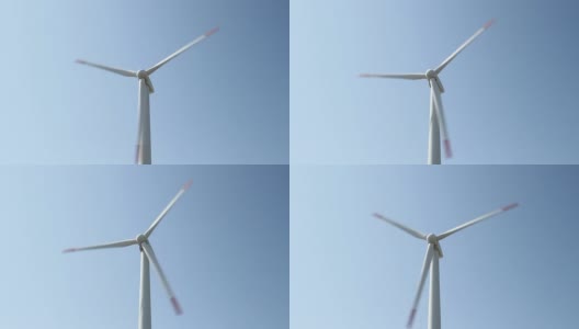 风力涡轮机旋转高清在线视频素材下载