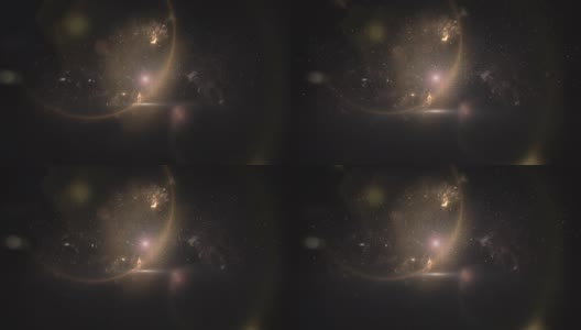 银河系中行星和恒星发出的金光高清在线视频素材下载
