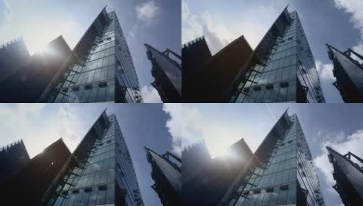 阳光普照的摩天大楼高清在线视频素材下载