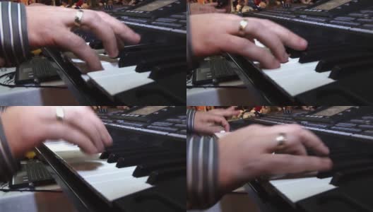 手弹钢琴，键盘高清在线视频素材下载